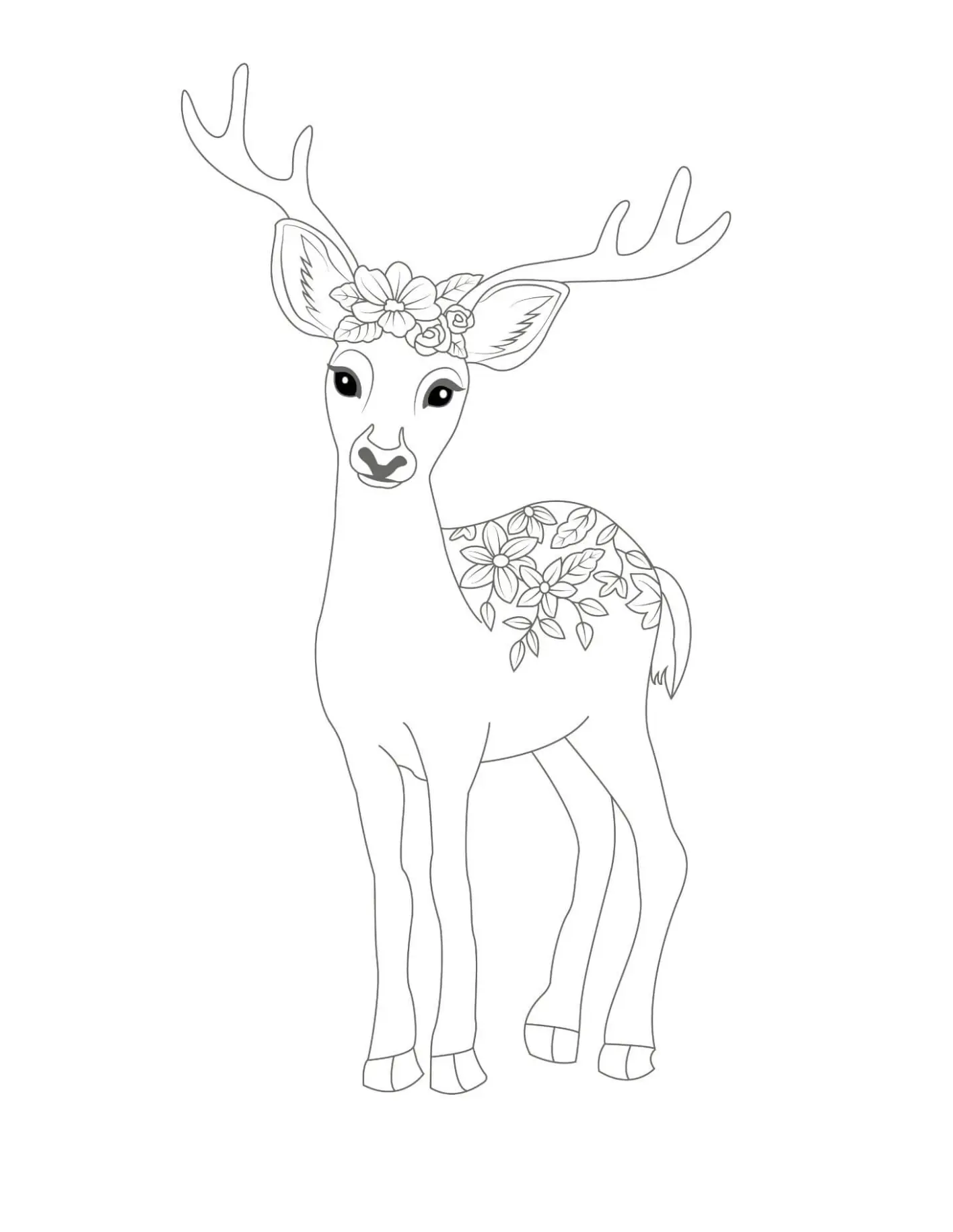 Free Deer Picture To Color In