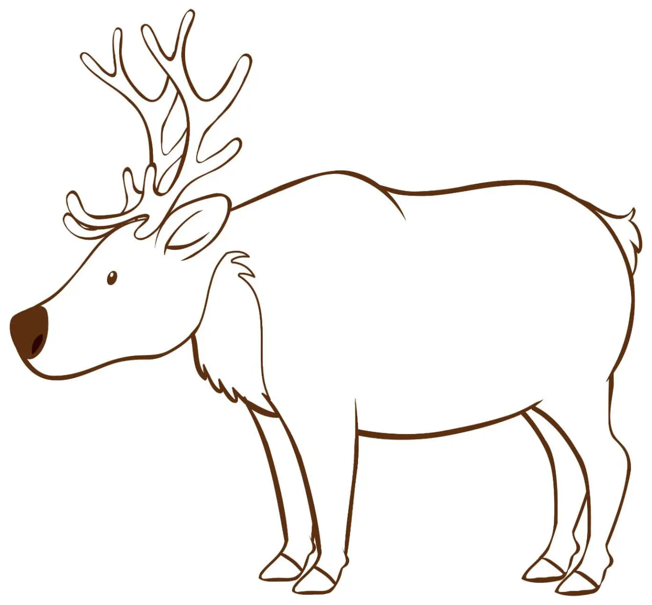 Free Deer Picture To Color In