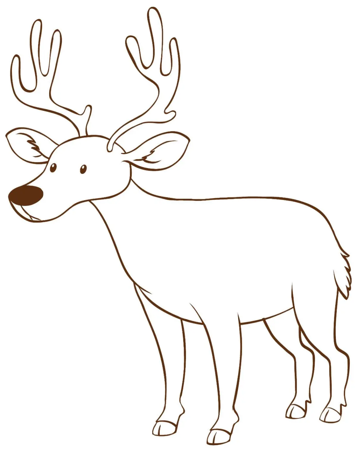 Free Deer Picture To Color In