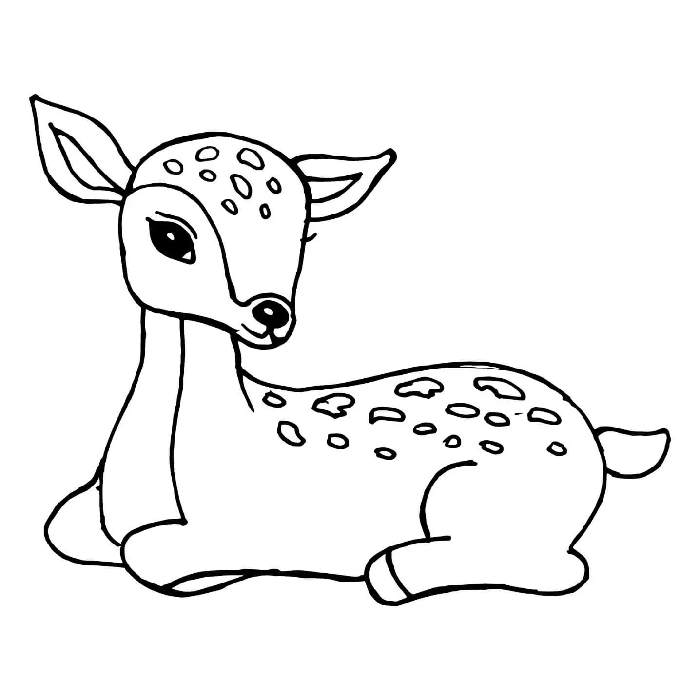 Free Deer Picture To Color In