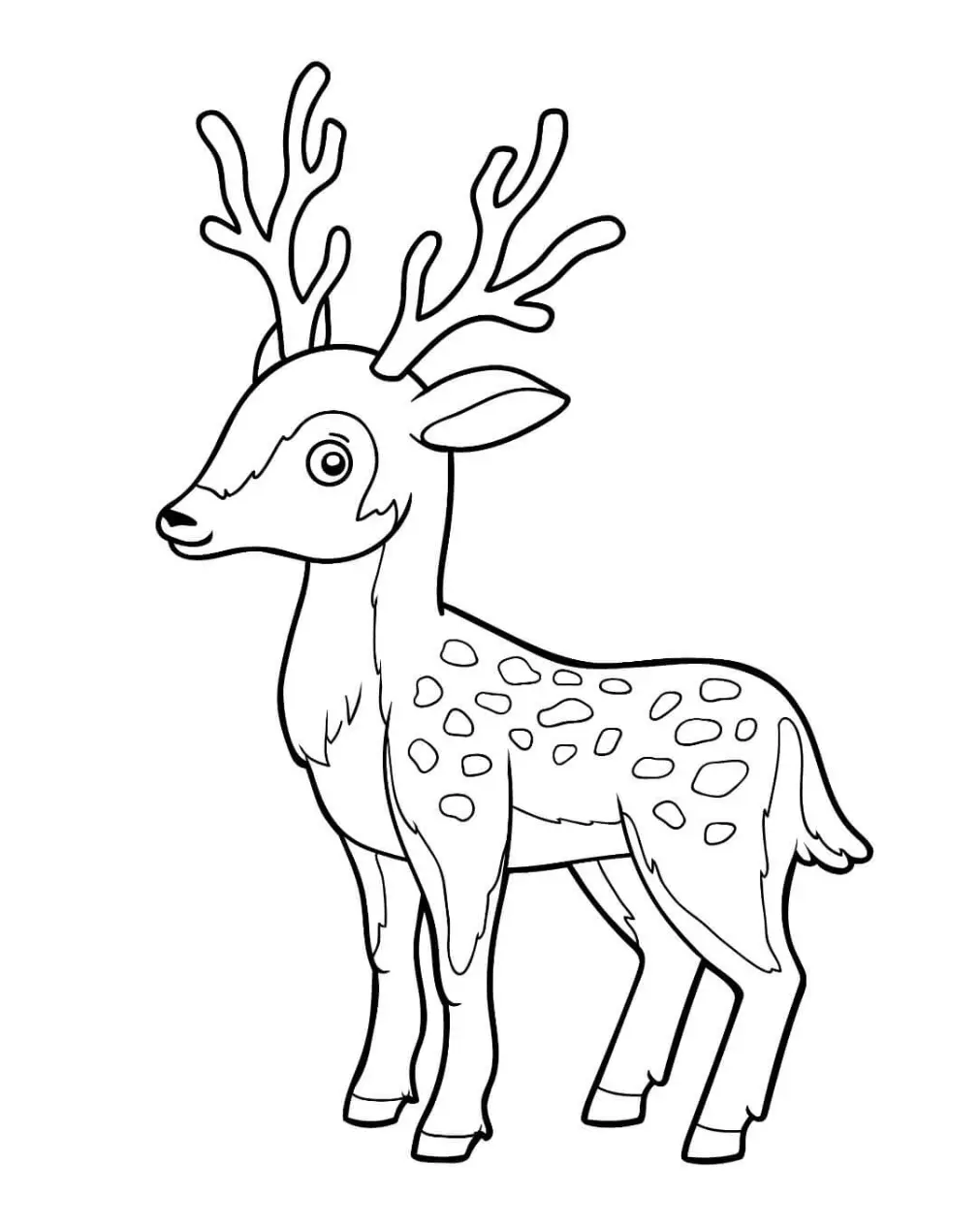 Free Deer Picture To Color In