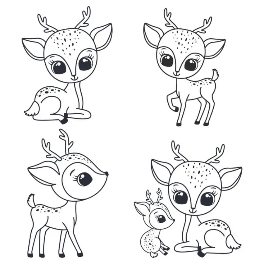 Free Deer Picture To Color In