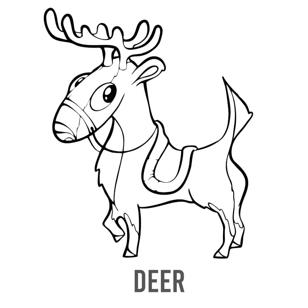 Free Deer Picture To Color In