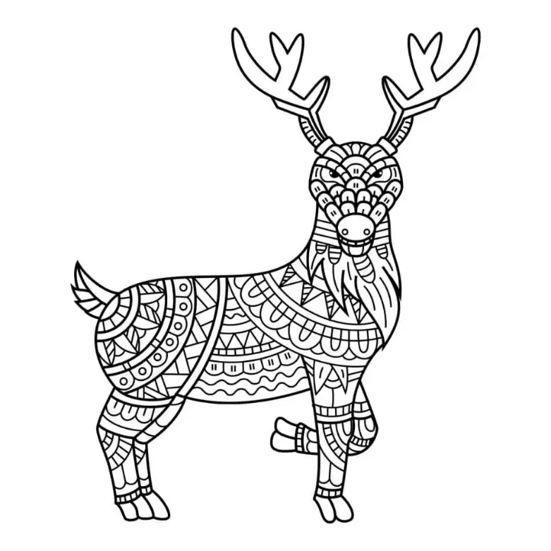 Free Deer Picture To Color In