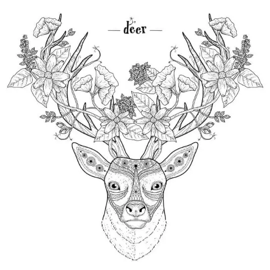 Free Deer Picture To Color In