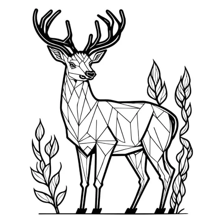 Free Deer Picture To Color In