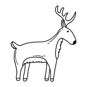 Free Deer Picture To Color In