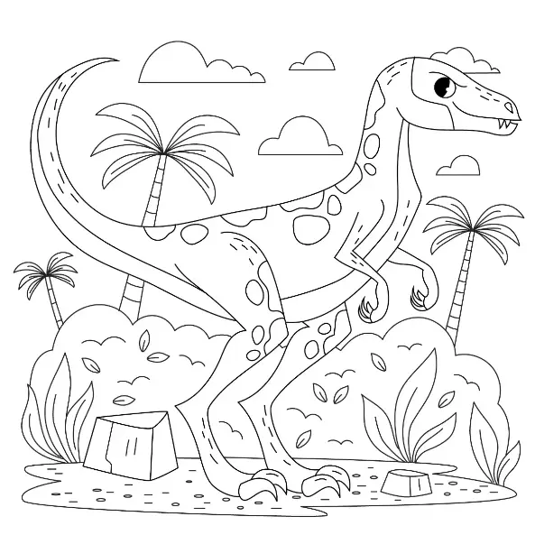 Free Dinosaur Picture To Color In