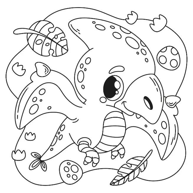 Free Dinosaur Picture To Color In