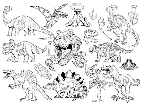 Free Dinosaur Picture To Color In