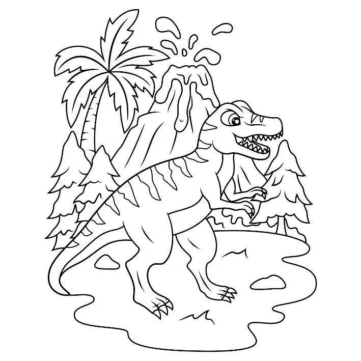 Free Dinosaur Picture To Color In