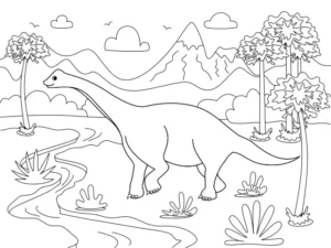 Free Dinosaur Picture To Color In