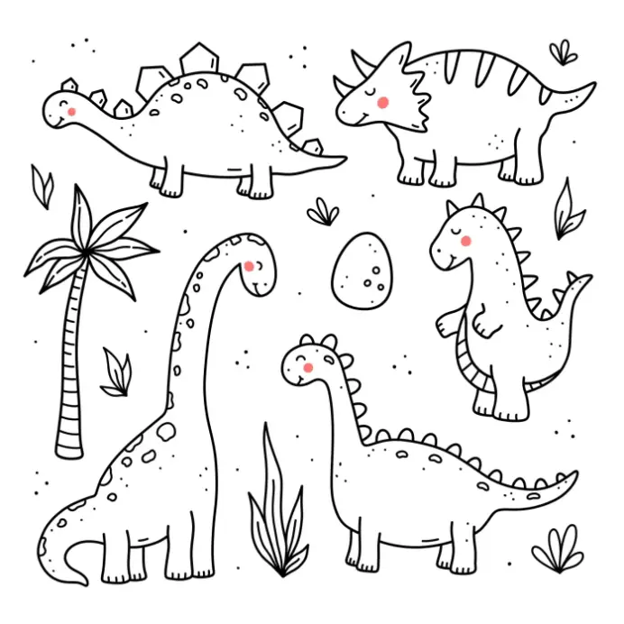 Free Dinosaur Picture To Color In