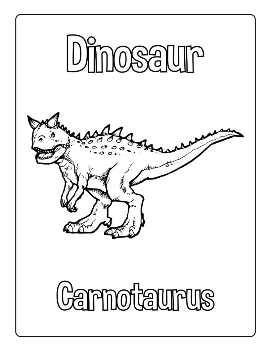 Free Dinosaur Picture To Color In