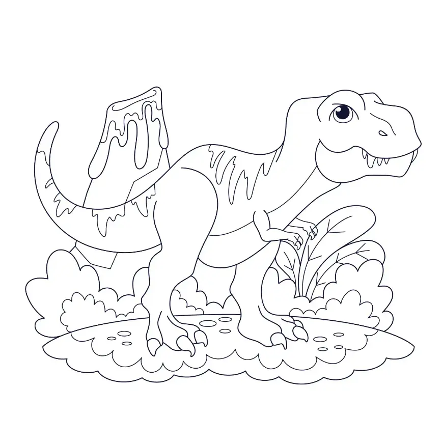 Free Dinosaur Picture To Color In