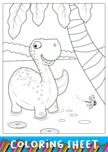 Free Dinosaur Picture To Color In