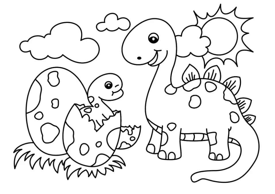 Free Dinosaur Picture To Color In