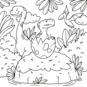 Free Dinosaur Picture To Color In