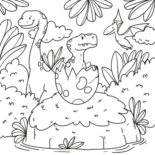 Free Dinosaur Picture To Color In