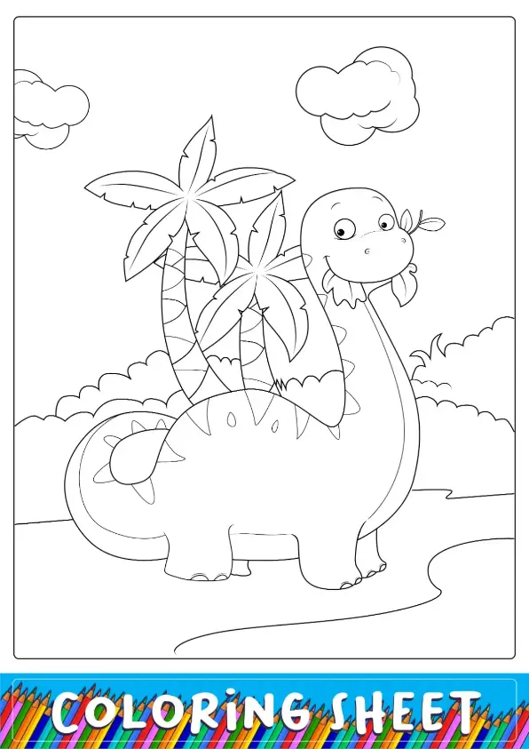 Free Dinosaur Picture To Color In