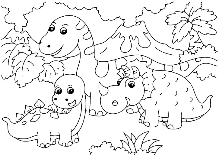 Free Dinosaur Picture To Color In