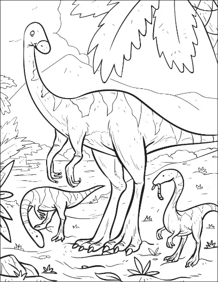 Free Dinosaur Picture To Color In