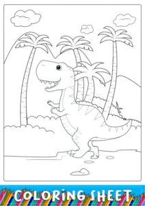 Free Dinosaur Picture To Color In