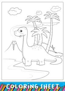 Free Dinosaur Picture To Color In