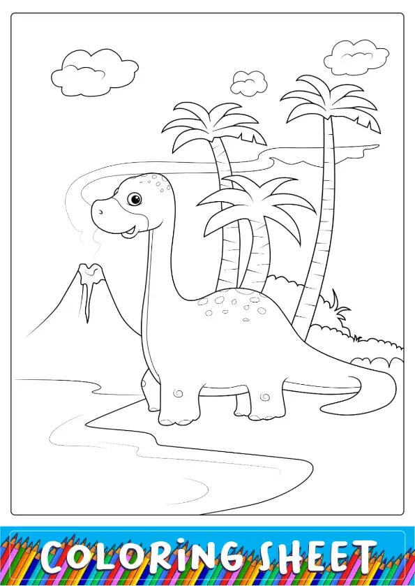 Free Dinosaur Picture To Color In