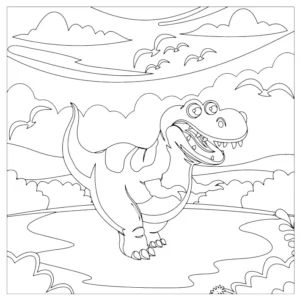 Free Dinosaur Picture To Color In