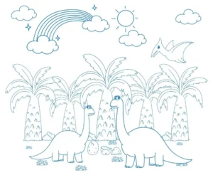 Free Dinosaur Picture To Color In