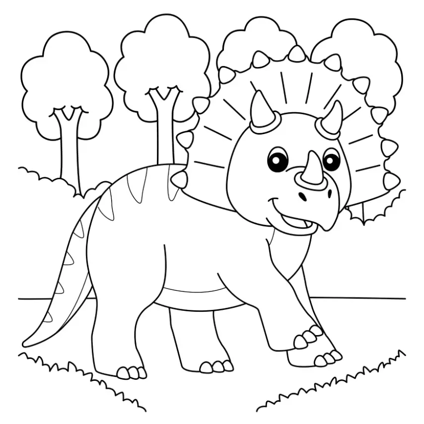 Free Dinosaur Picture To Color In