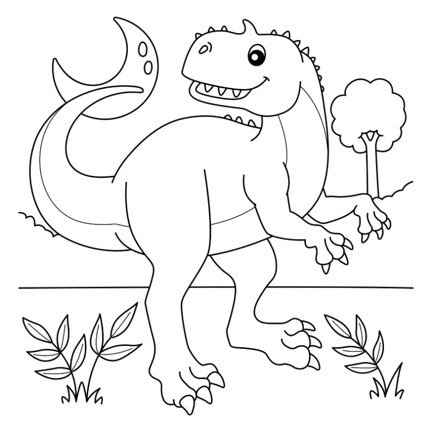 Free Dinosaur Picture To Color In