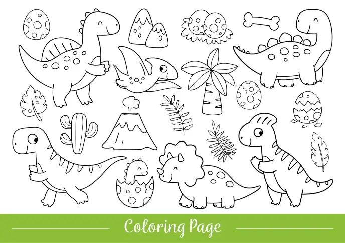 Free Dinosaur Picture To Color In