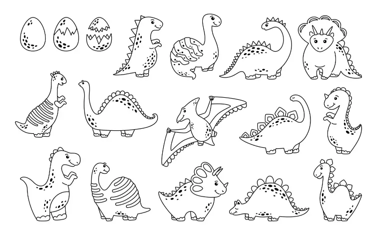 Free Dinosaur Picture To Color In