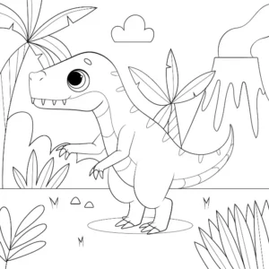 Free Dinosaur Picture To Color In