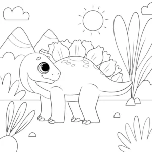 Free Dinosaur Picture To Color In