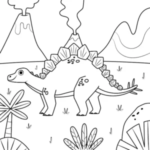 Free Dinosaur Picture To Color In