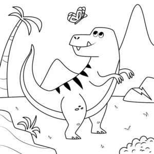 Free Dinosaur Picture To Color In