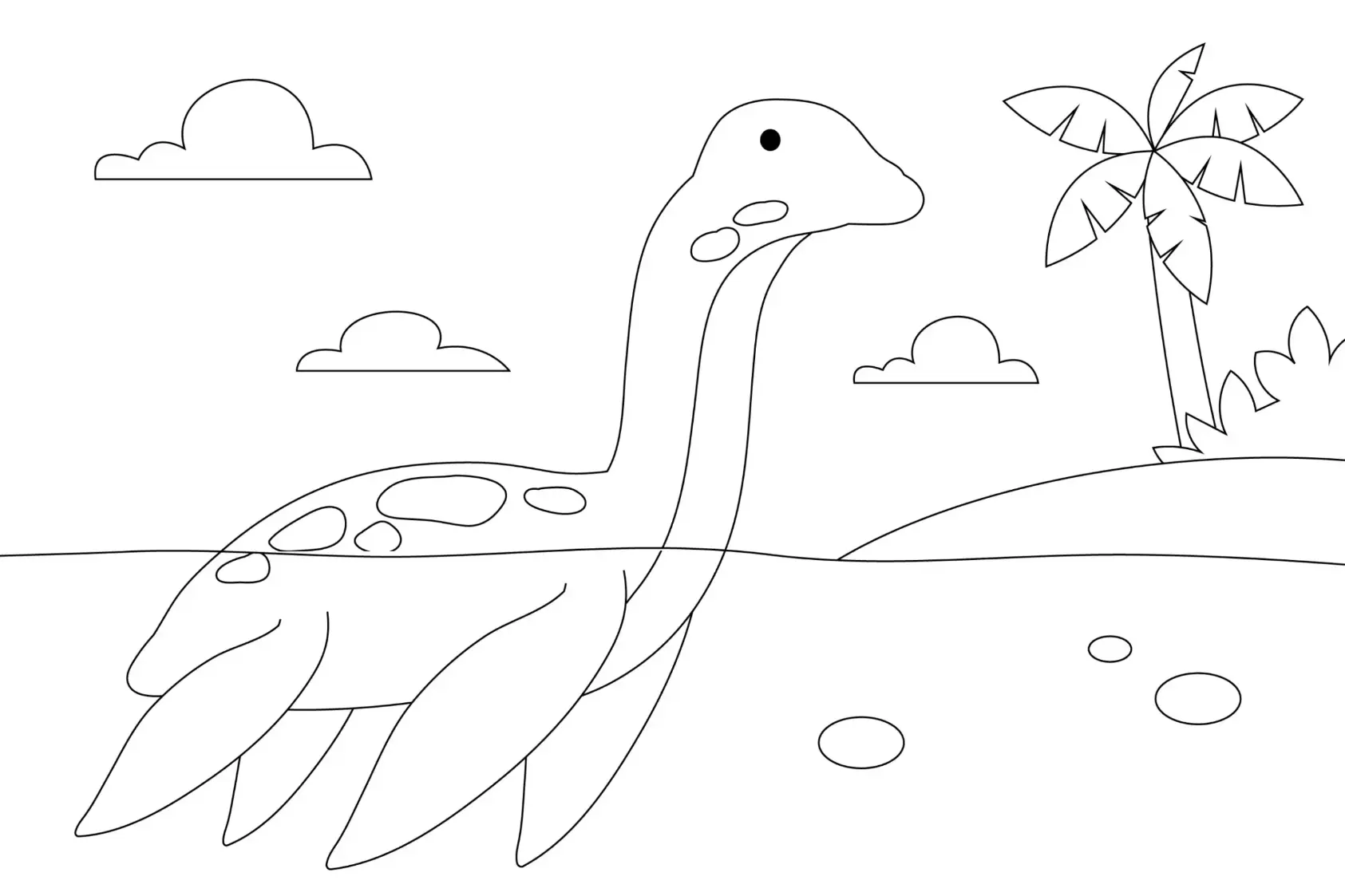 Free Dinosaur Picture To Color In