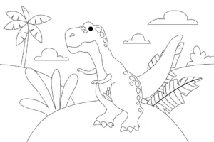 Free Dinosaur Picture To Color In