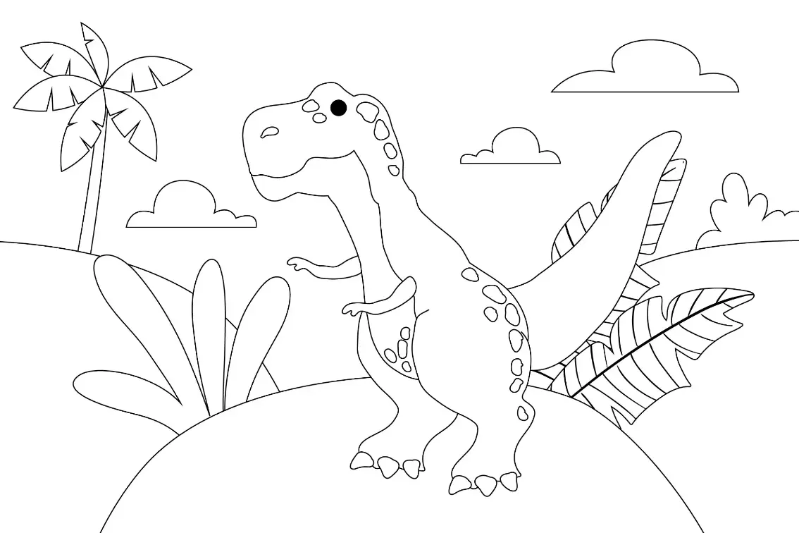 Free Dinosaur Picture To Color In