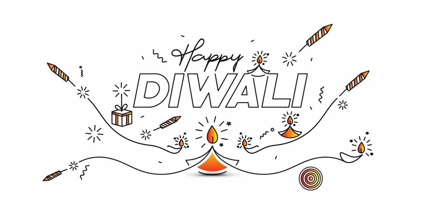 Free Diwali Picture To Color In