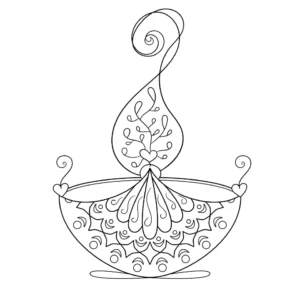 Free Diwali Picture To Color In