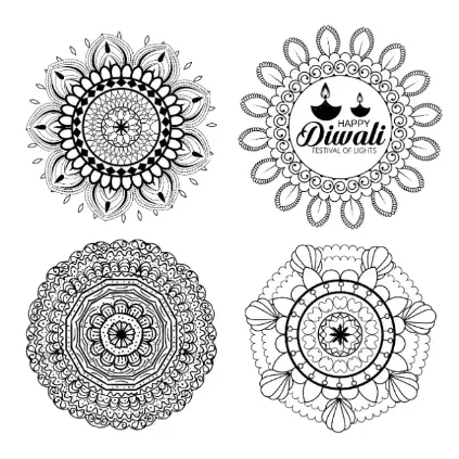 Free Diwali Picture To Color In