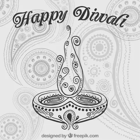 Free Diwali Picture To Color In