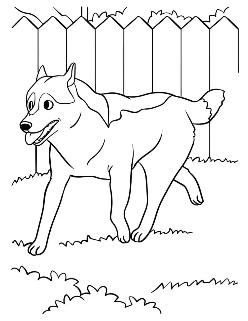 Free Dog Picture To Color In