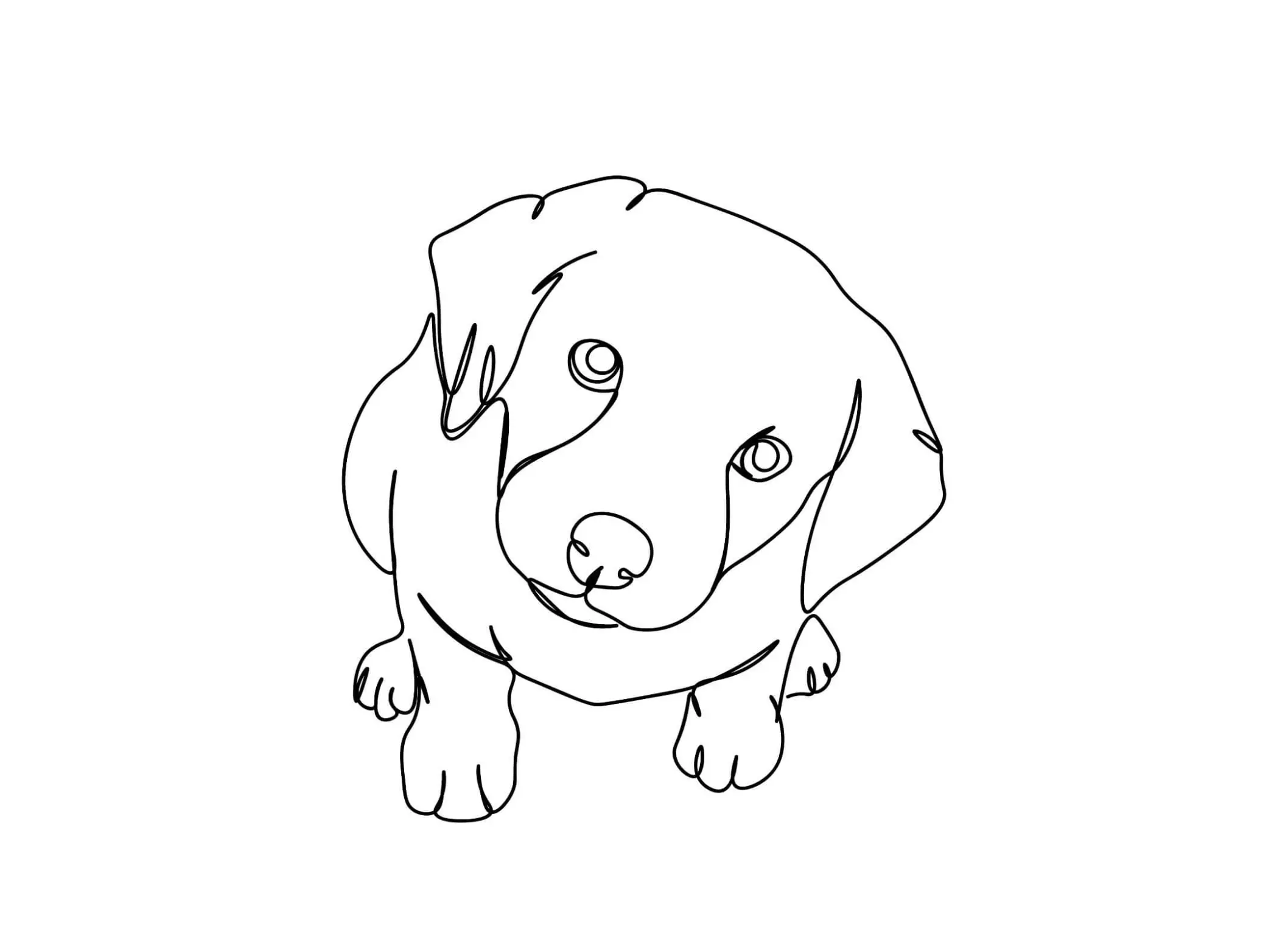 Free Dog Picture To Color In