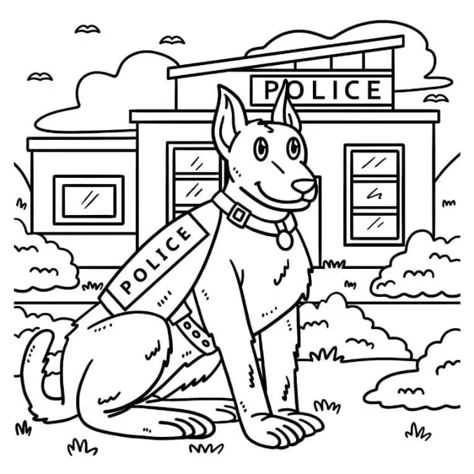 Free Dog Picture To Color In