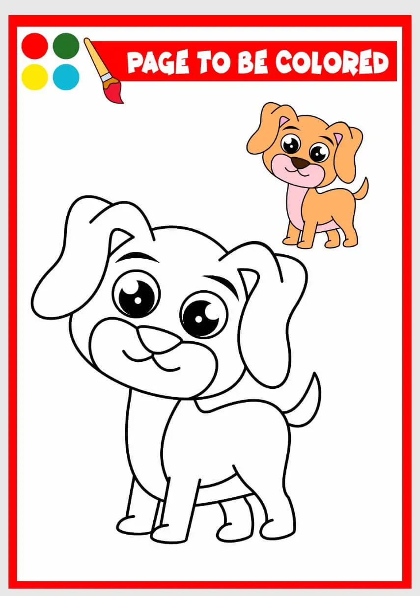 Free Dog Picture To Color In